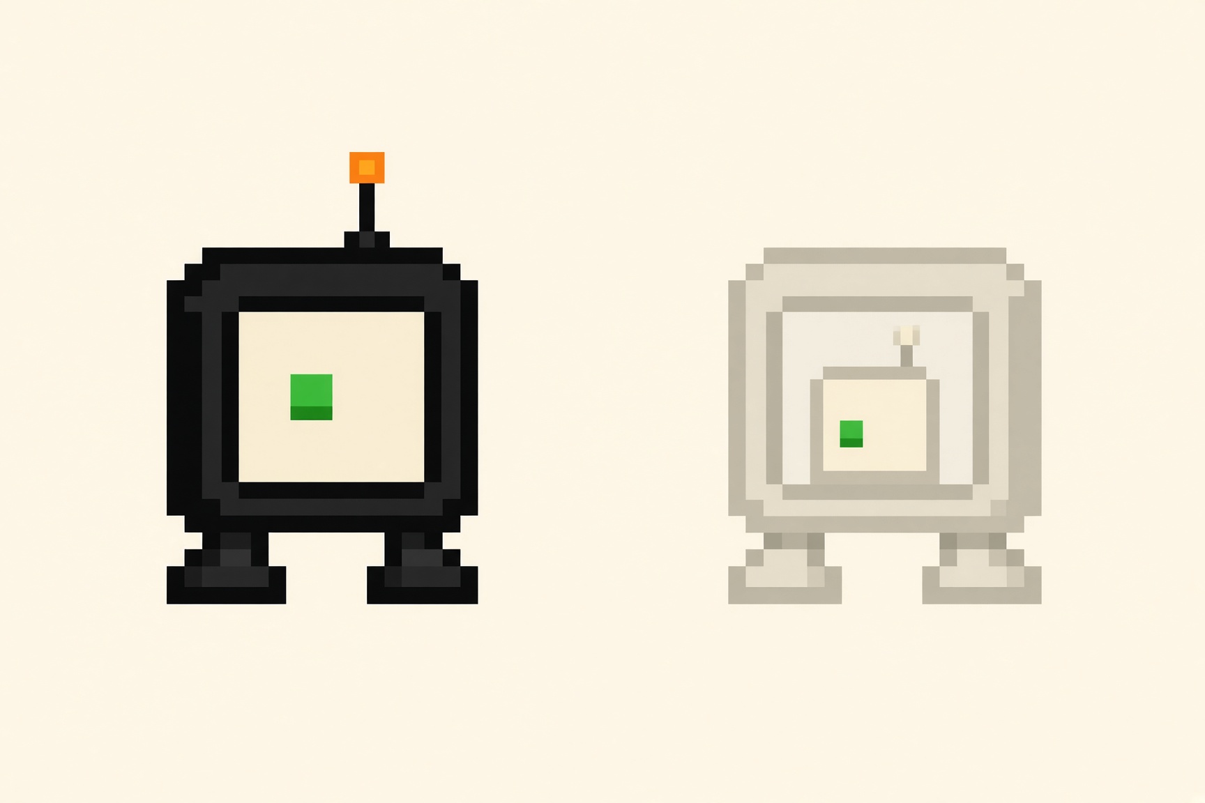 Two machines. The parent is on the left screen. The child is waking on the right.